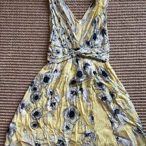 Zara, Yellow sundress with flowers, Size S